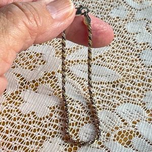 Vintage 925 2-tone rope chain bracelet